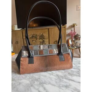 Kieselstein-Cord Exotic Leather Relic Mosaic Ponyhair Tote